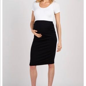 Over-the-bump maternity pencil skirt size M, black
